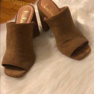 Stylish Corduroy Mules